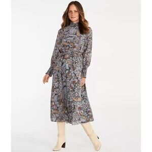 Ann Taylor‎ Floral Smocked Maxi Dress, size LP